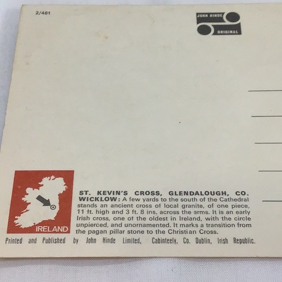 St Kevin’s Cross Ireland vintage postcard - Picture 3 of 4